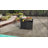 Outdoor Storage Cabinet With Acacia Wood Top, Two Doors, Shelf, Wicker Bar Table For Pool Towel Storage, Black-2071902896