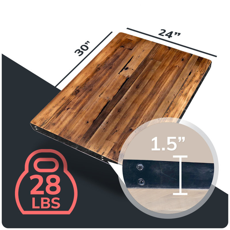 Le plateau de table The Industrial Farmhouse, H 1,5 po x L 30 po x l 24 po