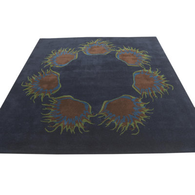 Tapis bleu marine rectangulaire Orlando