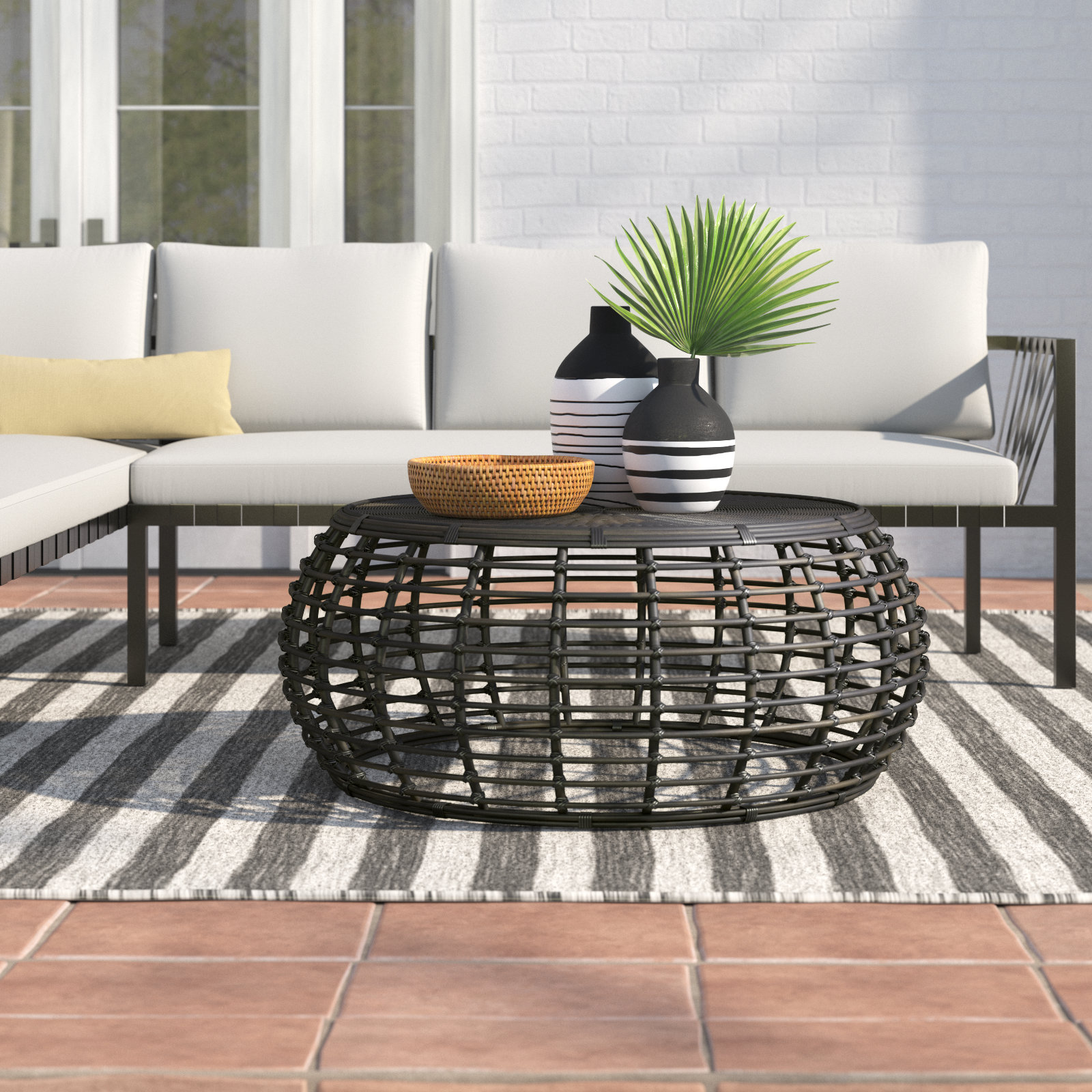 Caliope 43.5'' Wicker Outdoor Coffee Table