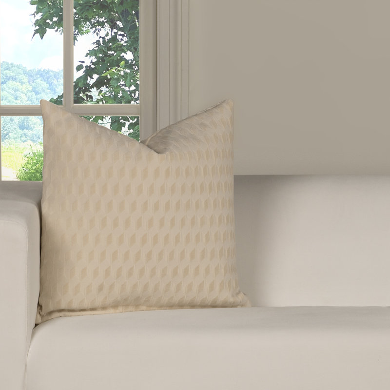 Prudence Throw Pillow, Polyester, Square 20", Brown Geometric