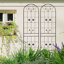 4 Pack Metal Garden Trellis 86.7" X 19.7" Rustproof Trellis For Climbing Plants Outdoor Flower Support Black