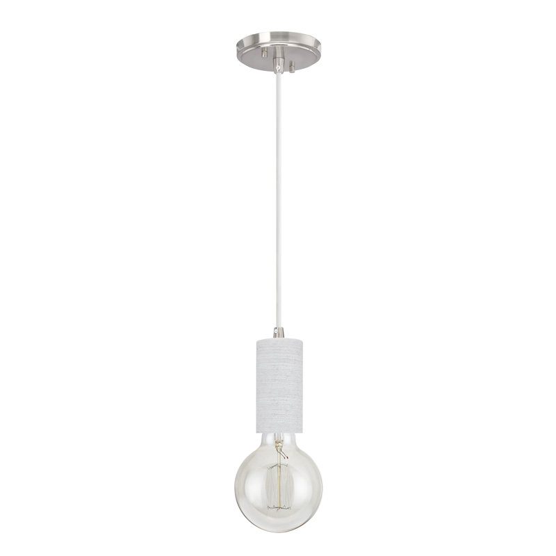 Luminaire sphère suspendu 1 lumières simple Castiel, H 67,5 po x l 4,5 po x P 4,5 po