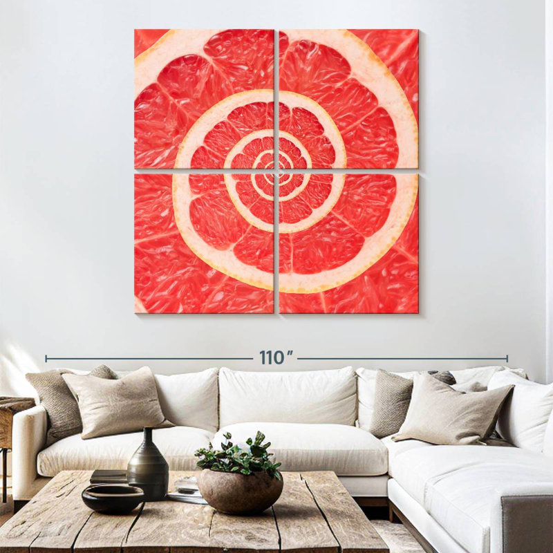 Yarlin Fresh Grapefruit Spiral, 74'' H x 74'' W