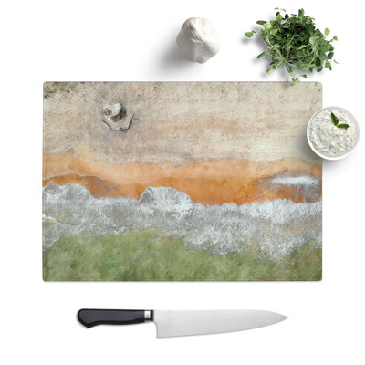 Aberdeen Beach in Scotland Painting Chopping Board