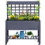 Boîte à fleurs surélevée en bois 41 "avec treillis, lit surélevé gris pour Opulence Secret