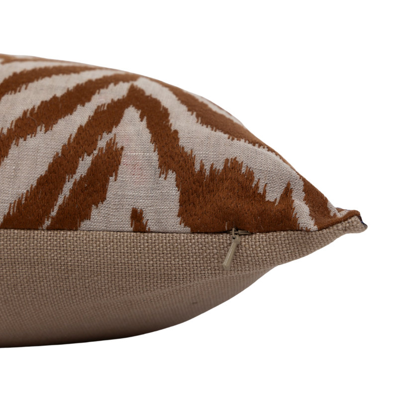 Exotic Aura Embroidery Self-Flange Accent Pillow