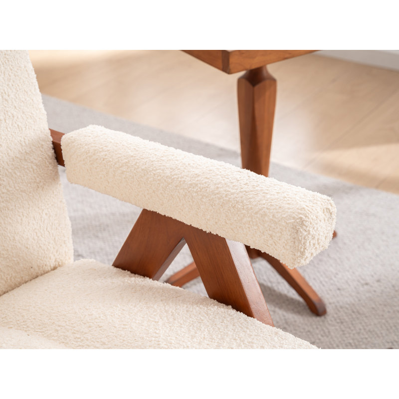 Chaise d'appoint rembourrée (ensemble de 2), Beige, 2