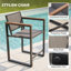 Ensemble de chaises de patio pour l'extérieur pour la salle à manger avec coussin haut résistant à l'eau
