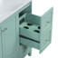 Meuble-lavabo moderne de 36 pouces avec charge USB, meuble-lavabo avec deux portes et trois tiroirs, petit meuble-lavabo avec lavabo simple, robinets non inclus