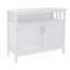Console en bois avec armoire, 2 tablettes-1111000131