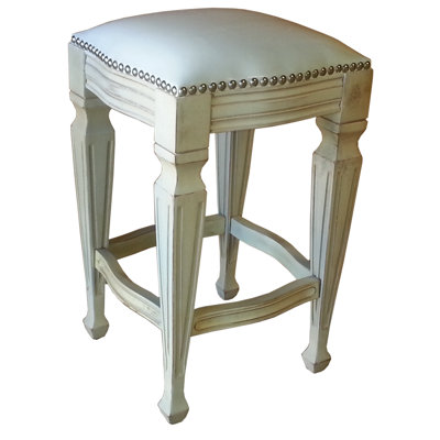 Zorro Upholstered Counter Stool with Solid Wood Frame