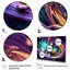  «Purple and Green Fractal Fusion I - Abstract Fractal Multipanel Wall Art, ensemble