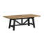Table à tréteaux Danielville 40x82-104 ", blé rustique et corbeau