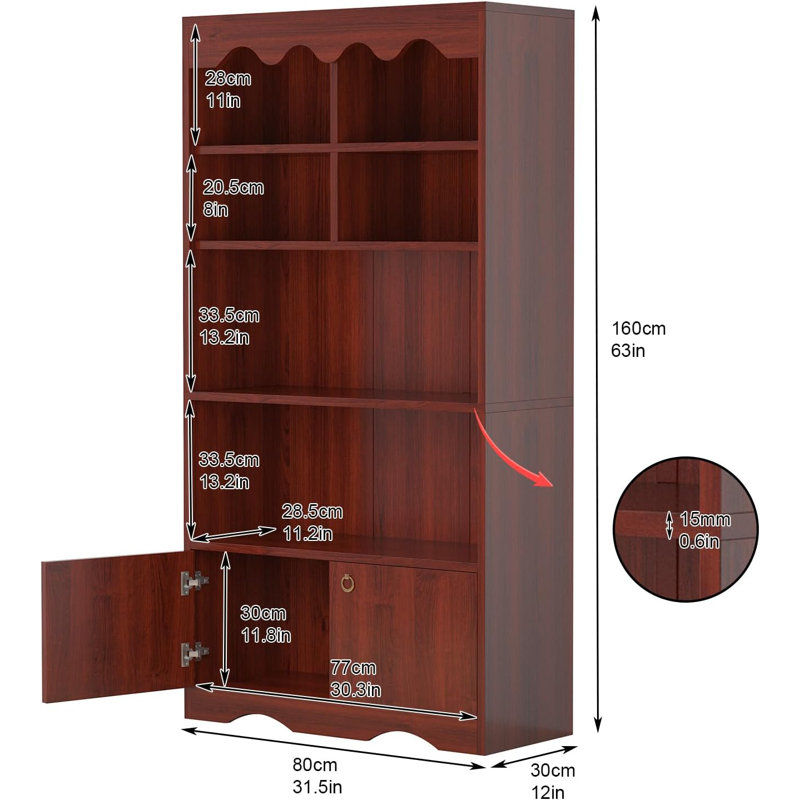 Bibliothèques et bibliothèques, vitrine avec porte