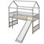 Lit mezzanine simple avec glissade, lit maison avec glissade-1375374053