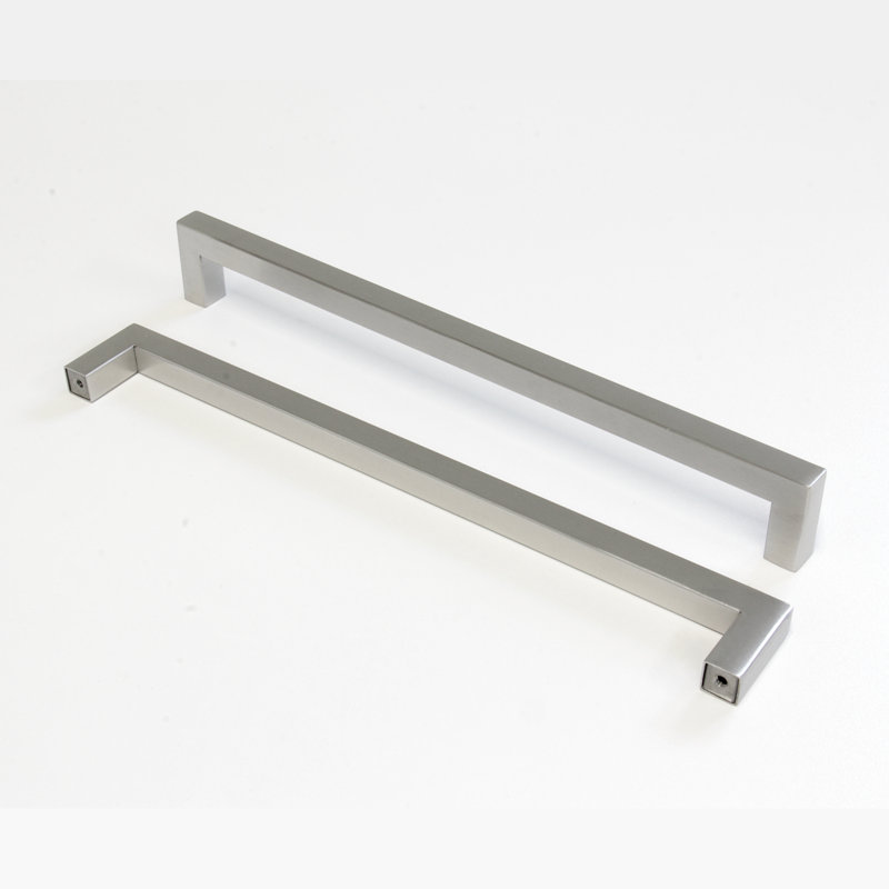 Ensemble de poignées à barre centrale 10 1/16 po, Acier inoxydable brossé, 6 5/16"