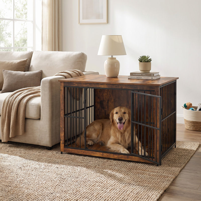 Caisse pour animaux Lofland, H 28,1 po x l 39,1 po x P 26,1 po, Brun rustique