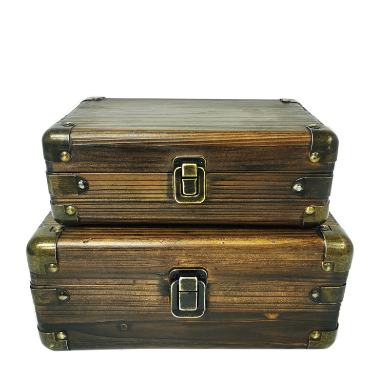Ensemble de boîtes en bois massif avec coin Cooper