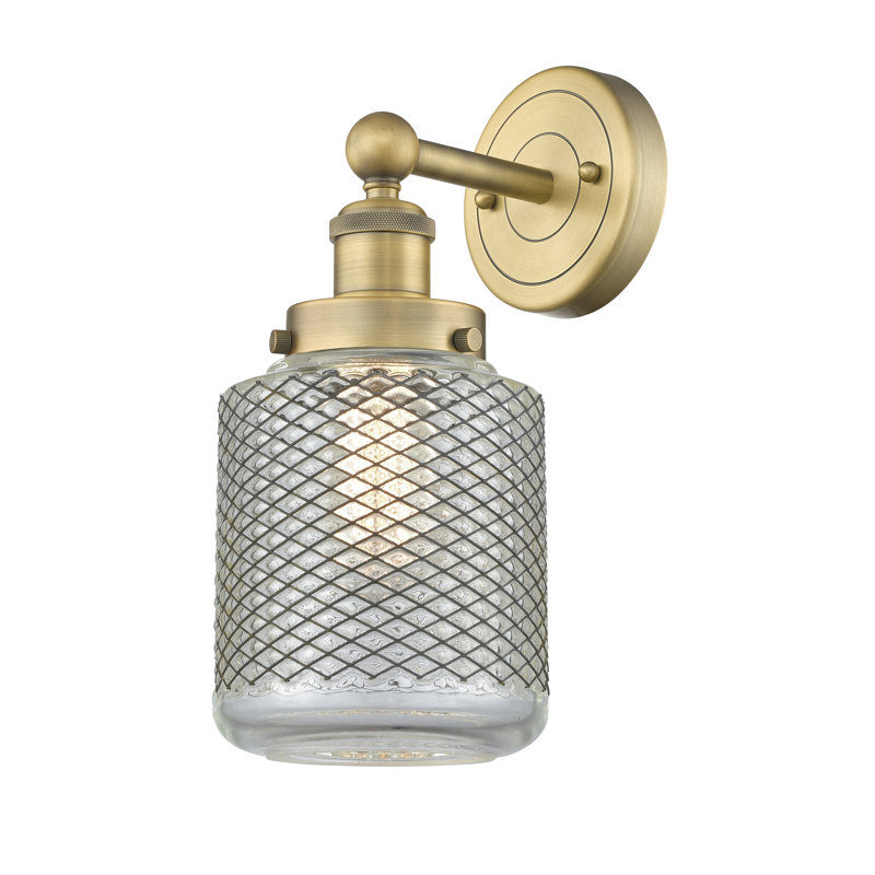 Carmet Steel Armed Sconce, Brushed Brass