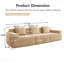 Canapé modulaire sans siège à 3 places - tissu velours côtelé, canapé Cloud, siège très profond, coussins décoratifs-323401620-323401623-323401618