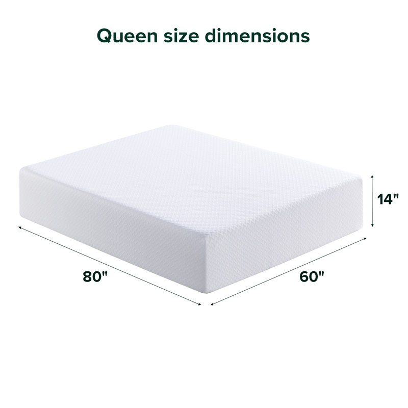 Matelas en mousse viscoélastique gélifiée 14 "- Wayfair, Grand, 14"