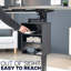 VIVO Black Clamp-on Desk Leg Shelving Unit, Multi-Level Storage Shelves