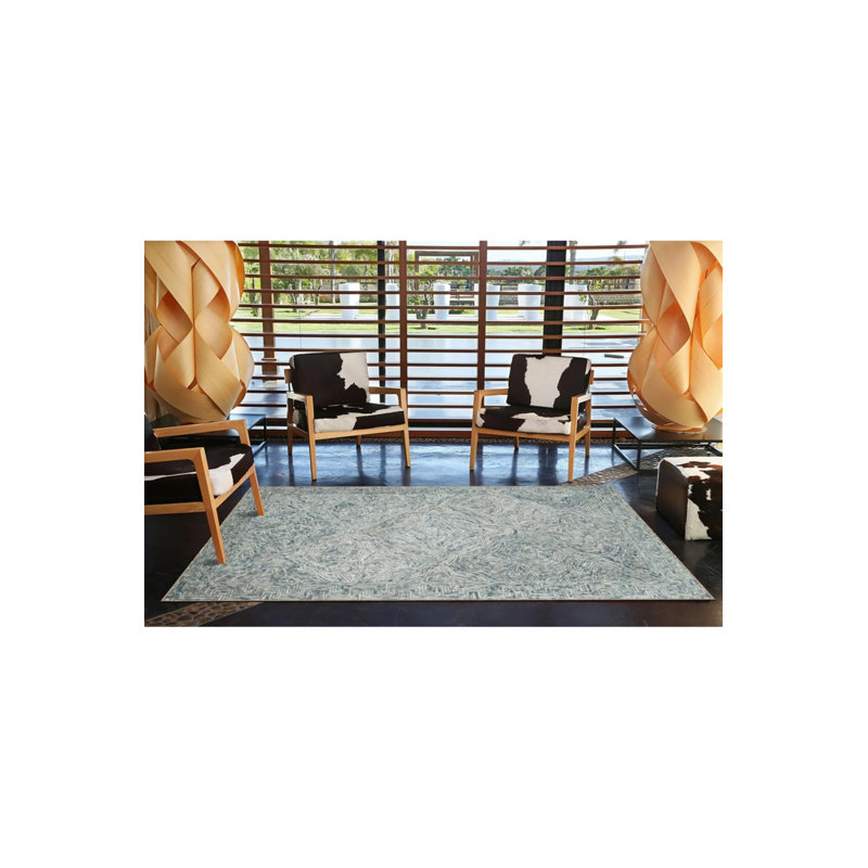 Tapis tissé à motif de nœuds dans des tons verts, Tapis de couloir 3 pi 4 po x 9 pi 11 po