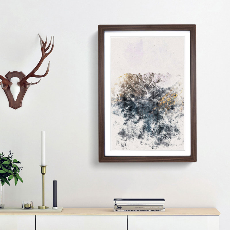 Tall Trees - Picture Frame Painting Print, 45cm H x 33cm W x 2cm D, Walnut Framed