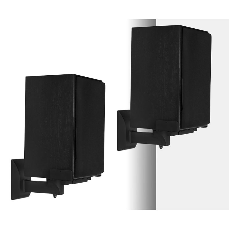 Mount-It! Speaker Wall Mounts, Pair of Universal Side Clamping Bookshelf Speaker Mounting Brackets