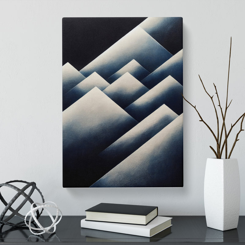Abstract Scandinavian Mountains - Wrapped Canvas, 50cm H x 35cm W x 3cm D
