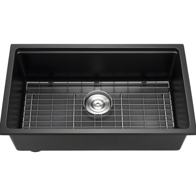 Évier de cuisine encastré 30 po en granite à cuve simple encastrable pour bar pour véhicule récréatif