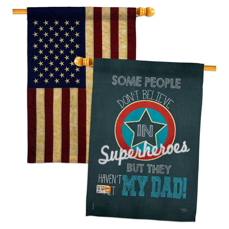 Drapeau de maison décoratif à 2 côtés en polyester / mélange de polyester 40 x 28 po