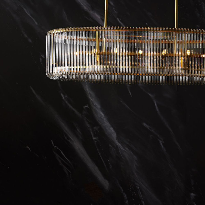 Chandler Linear Chandelier, Antique Brass
