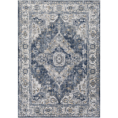 Tapis oriental gris / bleu Doyon