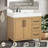  Valvet 36 Inch Bathroom Vanity with Sink, Firwood Oak – 100% Premium Solid Wood Vanity Cabinet – 4" Thick Quartz Countertop – Water-Resistant Finish – Fully Assembled-706537718-706537716