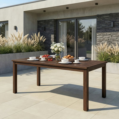 Table de salle à manger rectangulaire en acacia, l 68,9 po