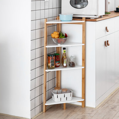 Amiin Bamboo Freestanding Bathroom Shelves