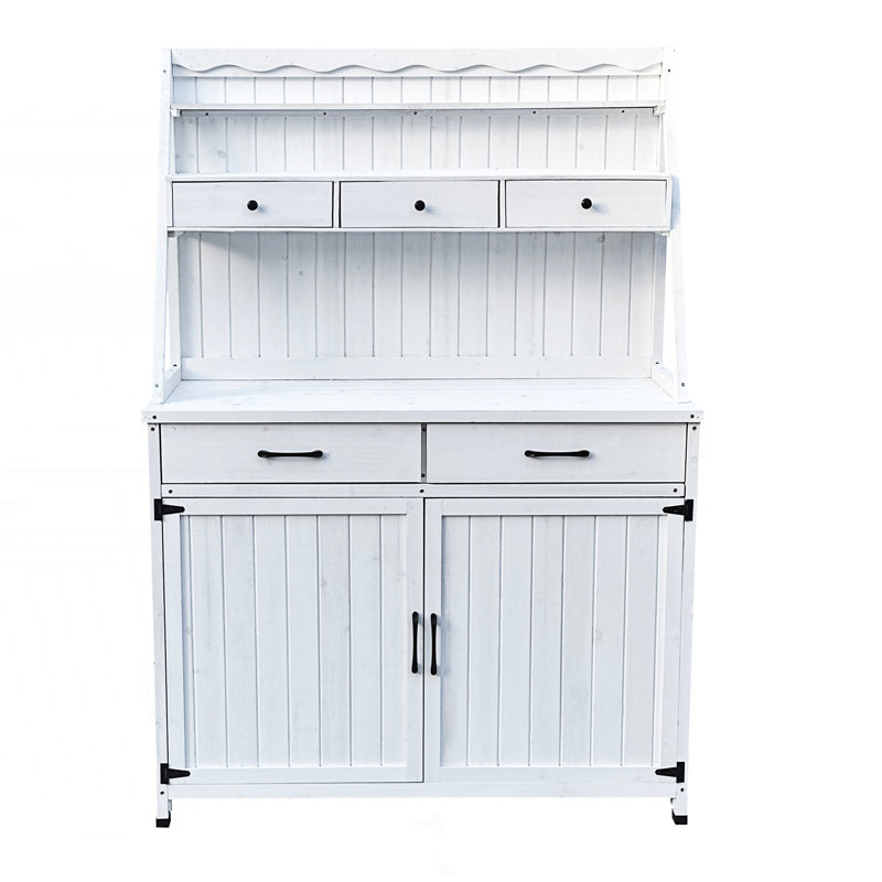 Armoire décorative, table de rempotage d'extérieur, armoire à outils