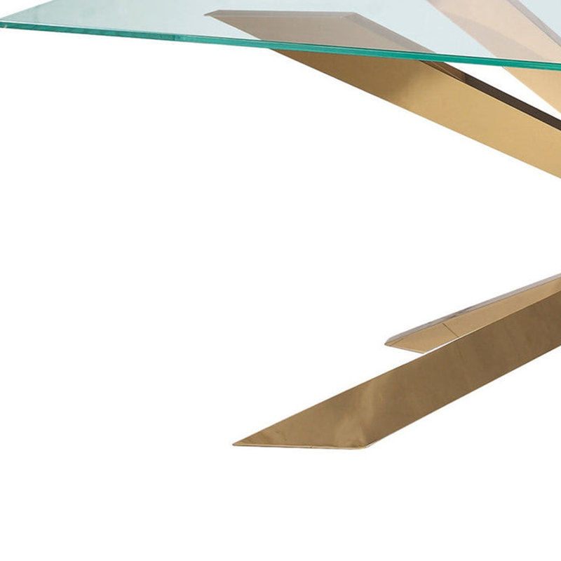  Table de salle à manger 72 po, 30"H x 72"L x 42"W, Gold