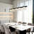 Modern 5 - Light Linear Chandelier With Led Light