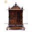 Armoire d'autel de temple 25 "en bois fabriquée à la main Puja Mandir avec portes et tiroir de rangement pour la maison