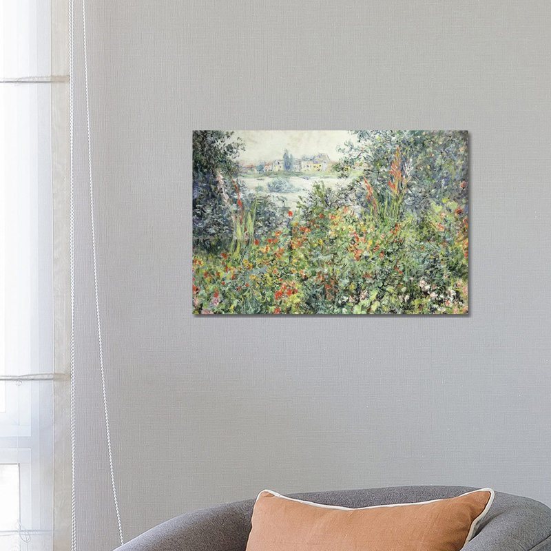Fleurs chez Vétheuil ; Fleurs a Vetheuil, 1881 par Claude Monet, reproduction d’art, Toile tendue, Pas de tapis