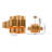 Lillard 12-Light 3-Tier Gold Chandelier With Gold Leaf Interior