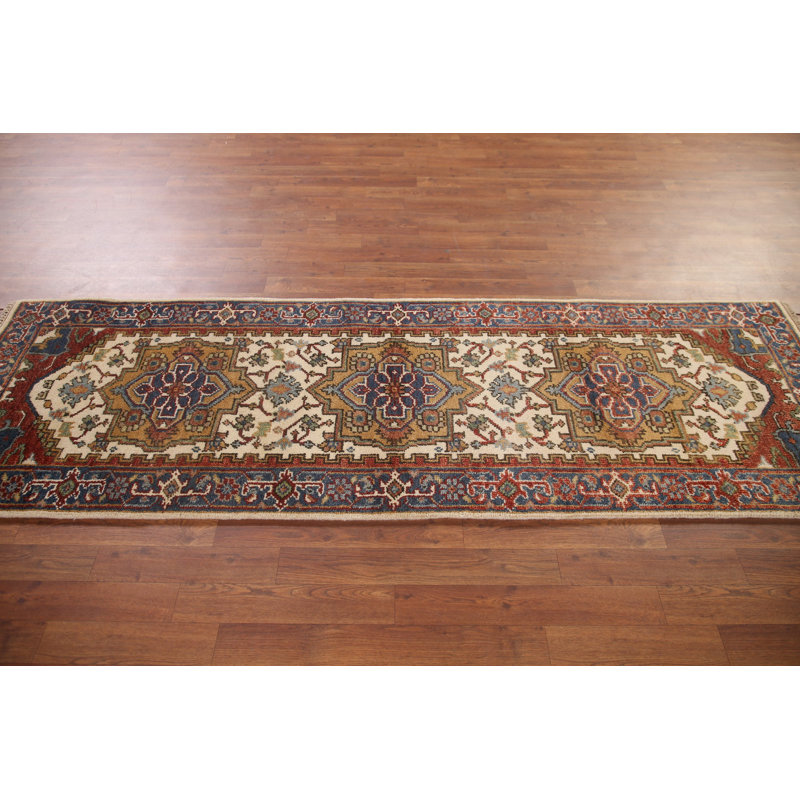 Tapis de couloir indien ivoire 3x8