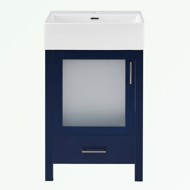 Armoire de salle de bain Veradi, Bleu
