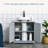 Kleankin Pedestal Sink Storage Cabinet, Vanity Base Cabinet, Under Sink Bathroom Cabinet With U-Shape Cut-Out And Adjustable Internal Shelf-102308914