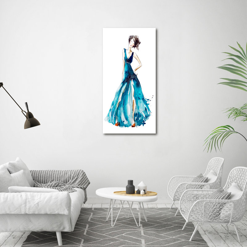 Fashion Illustration - Wrapped Canvas Print, 120cm H x 60cm W