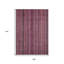 Tapis intérieur lavable rayé mauve et rosé 9 pi x 12 pi rose