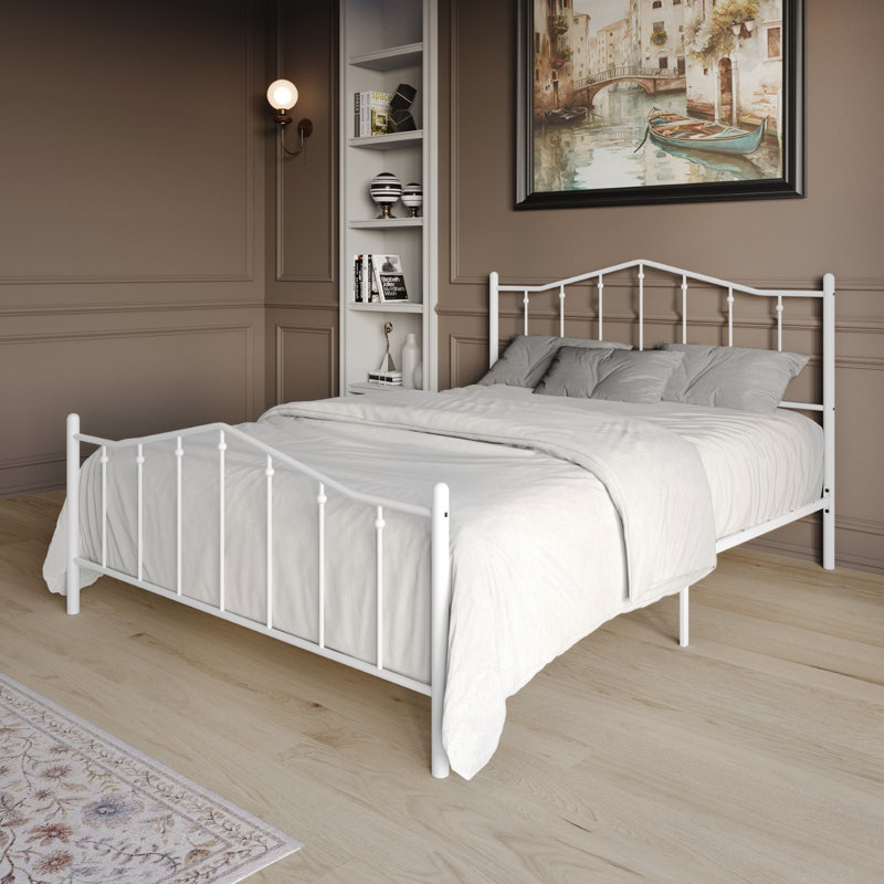 Atmore Queen Metal Platform Bed, Black, Queen